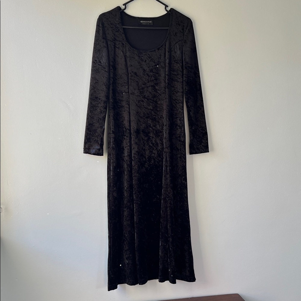 Connected Apparel Long Sleeve Black Dress